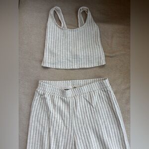 Rip Curl Beige and White Knit Set